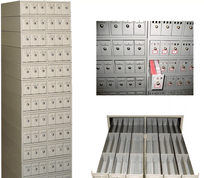 Glass slide storage cabinet